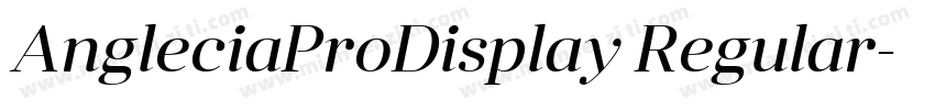 AngleciaProDisplay Regular字体转换